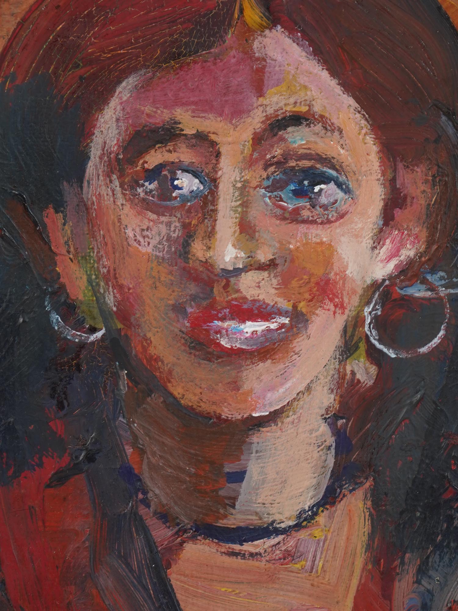 ISRAELI PORTRAIT OIL PAINTING BY KLARA SHEINZON PIC-2